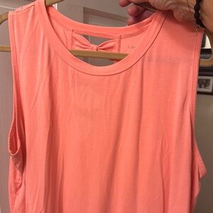 Lane Bryant coral pink bow tie back embellished tank top women’s 18/20